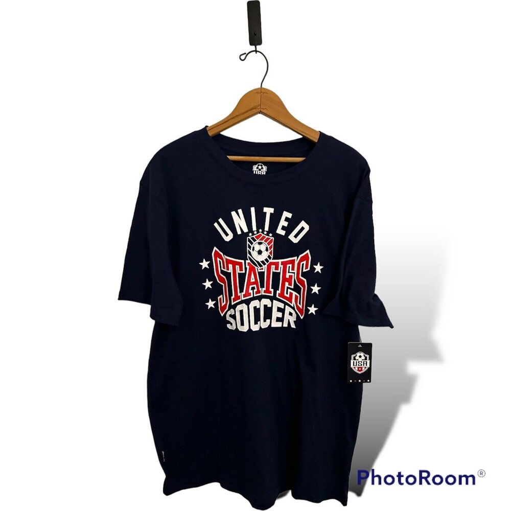 United States Soccer T-shirt USMNT Navy Blue Mens Xl Nwt Logo USA